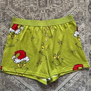 American Eagle Grinch Pajama Shorts